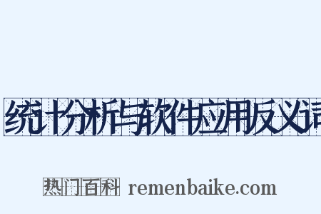 统计分析与软件应用反义词是什么意思的图片